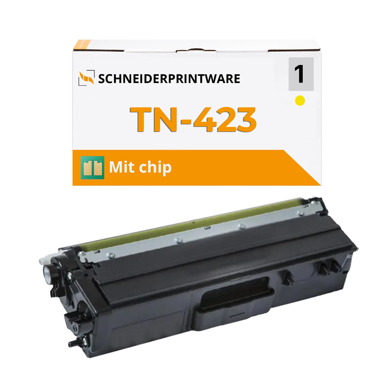 Kompatibel für Brother TN-423 Gelb Toner mit Chip 
