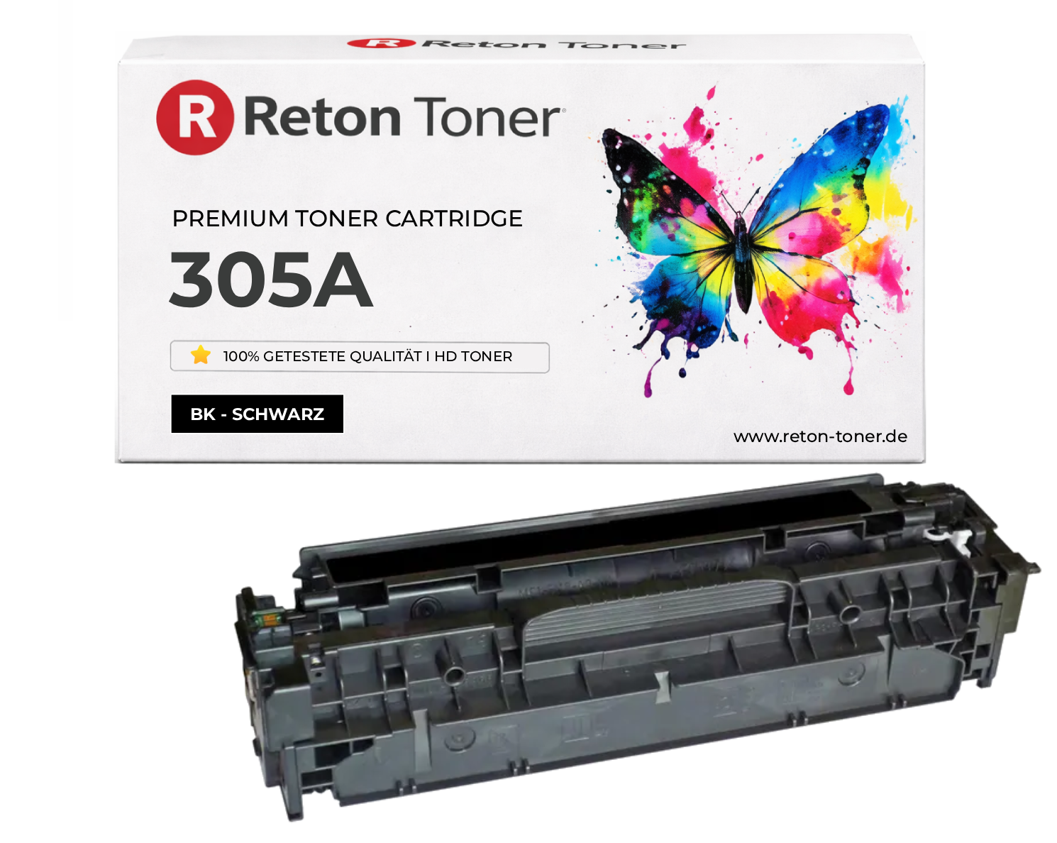 Original Reton Toner 35% mehr Druckleistung ersetzt hp CE410A / 305A Schwarz