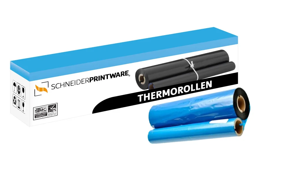 Kompatibel für Panasonic KX-F 1000 (KX-FA134X) Thermorolle Schwarz