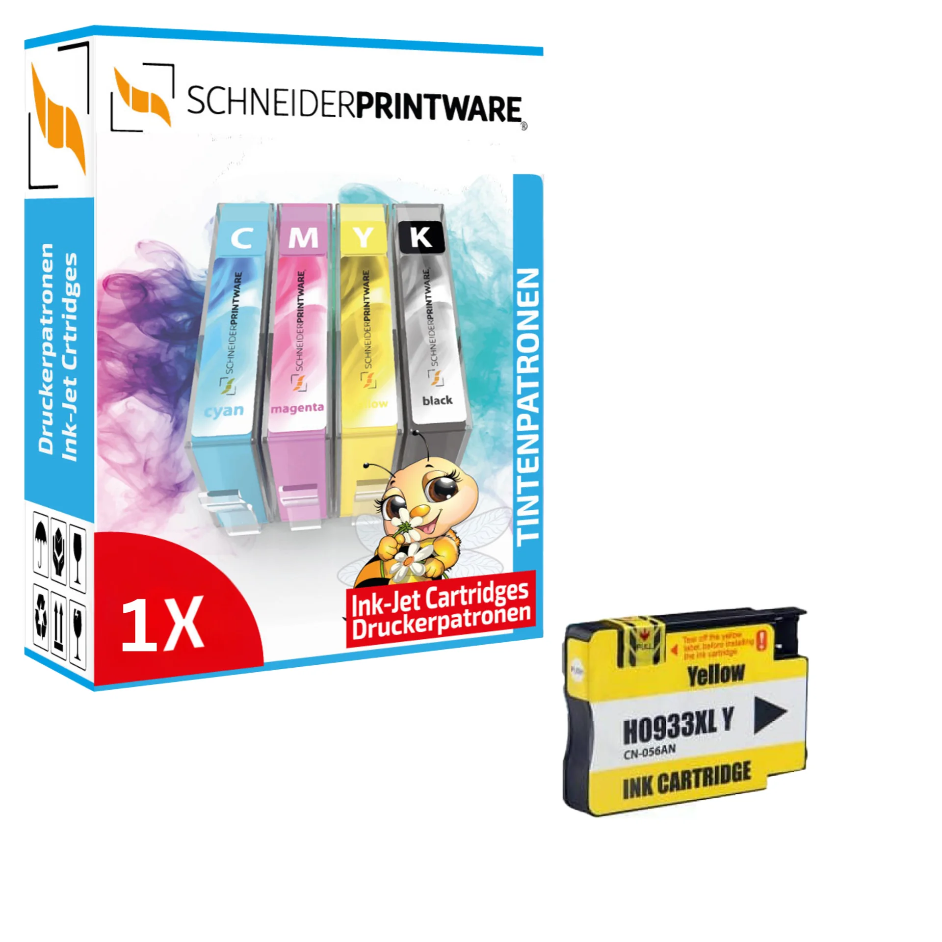 Kompatibel mit HP 933XL/ CN056AE XL-Druckerpatrone Yellow