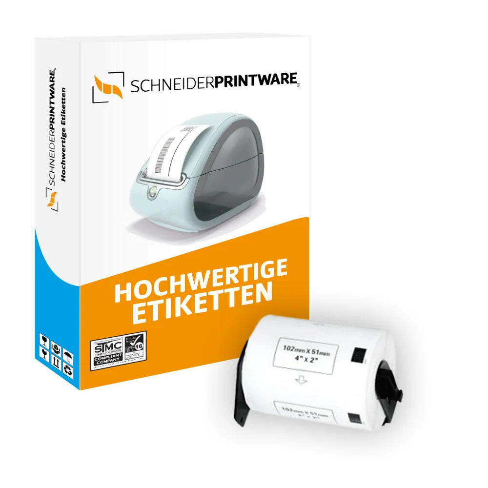 Kompatibel für Brother P-Touch QL 1050 (DK-11240) Etikett 300x (51mm x 102mm) Weiss