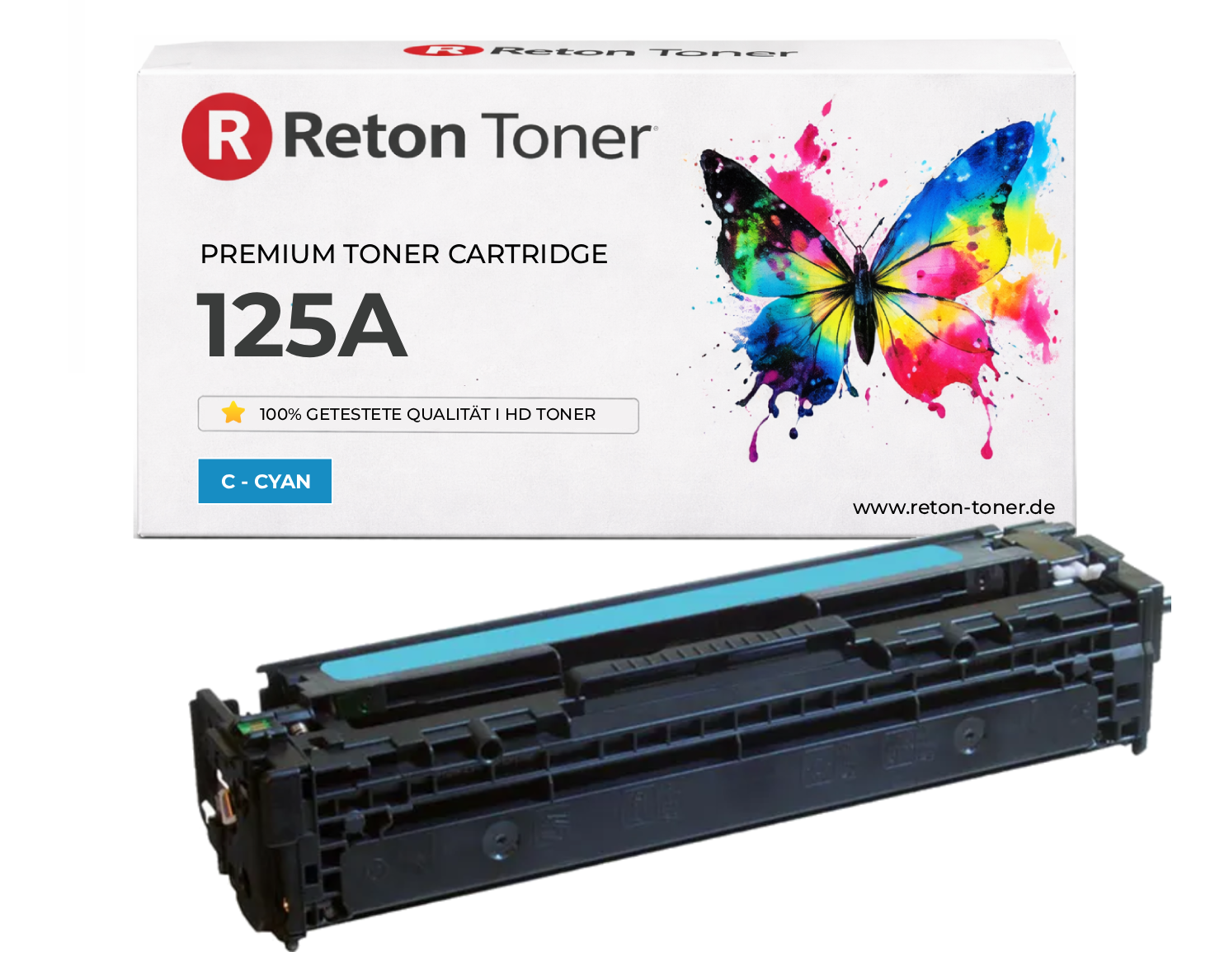 Reton Toner kompatibel zu HP 125 A / CB541A Cyan