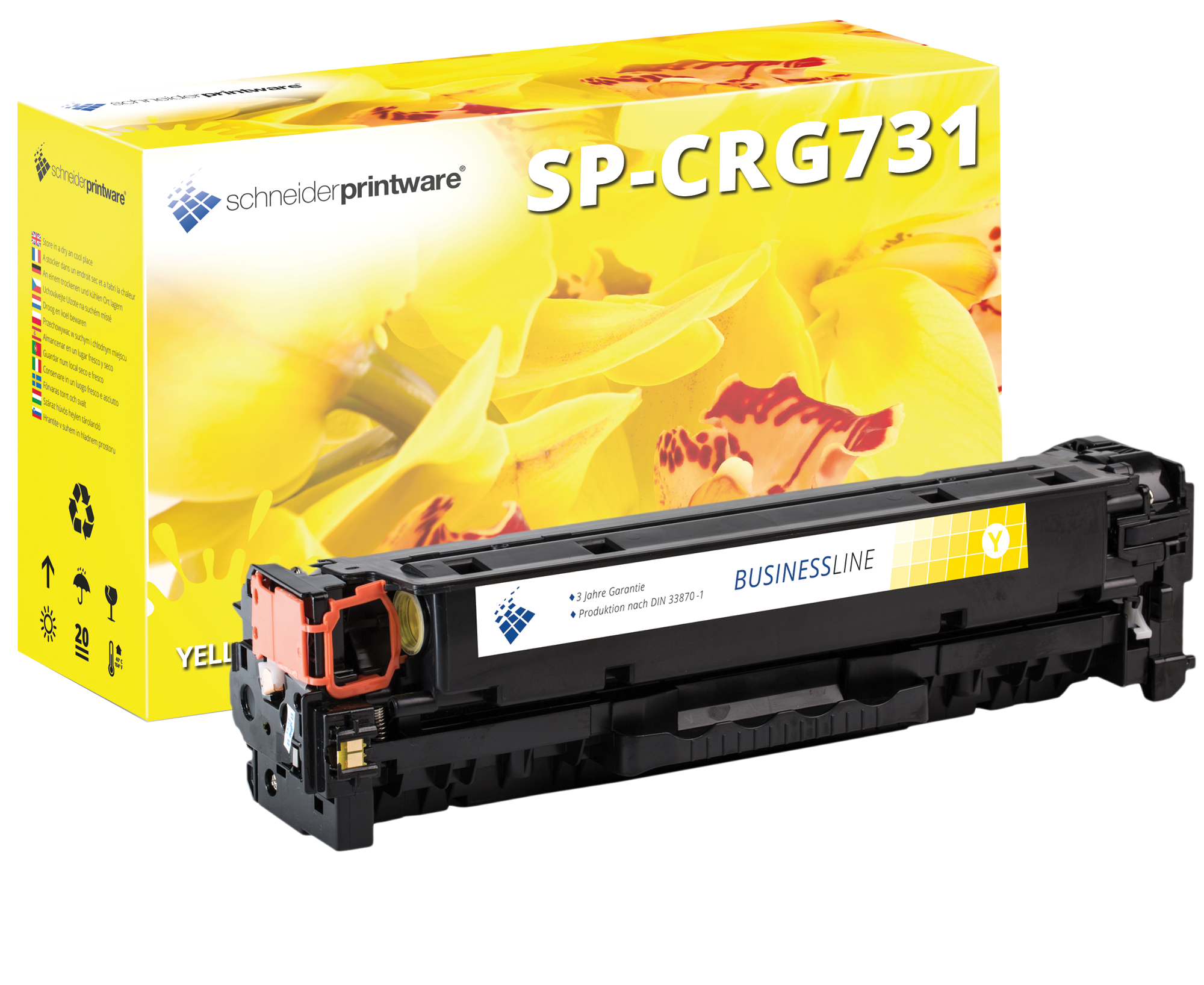 Schneiderprintware Toner 35% mehr Druckleistung ersetzt Canon 731Y Yellow