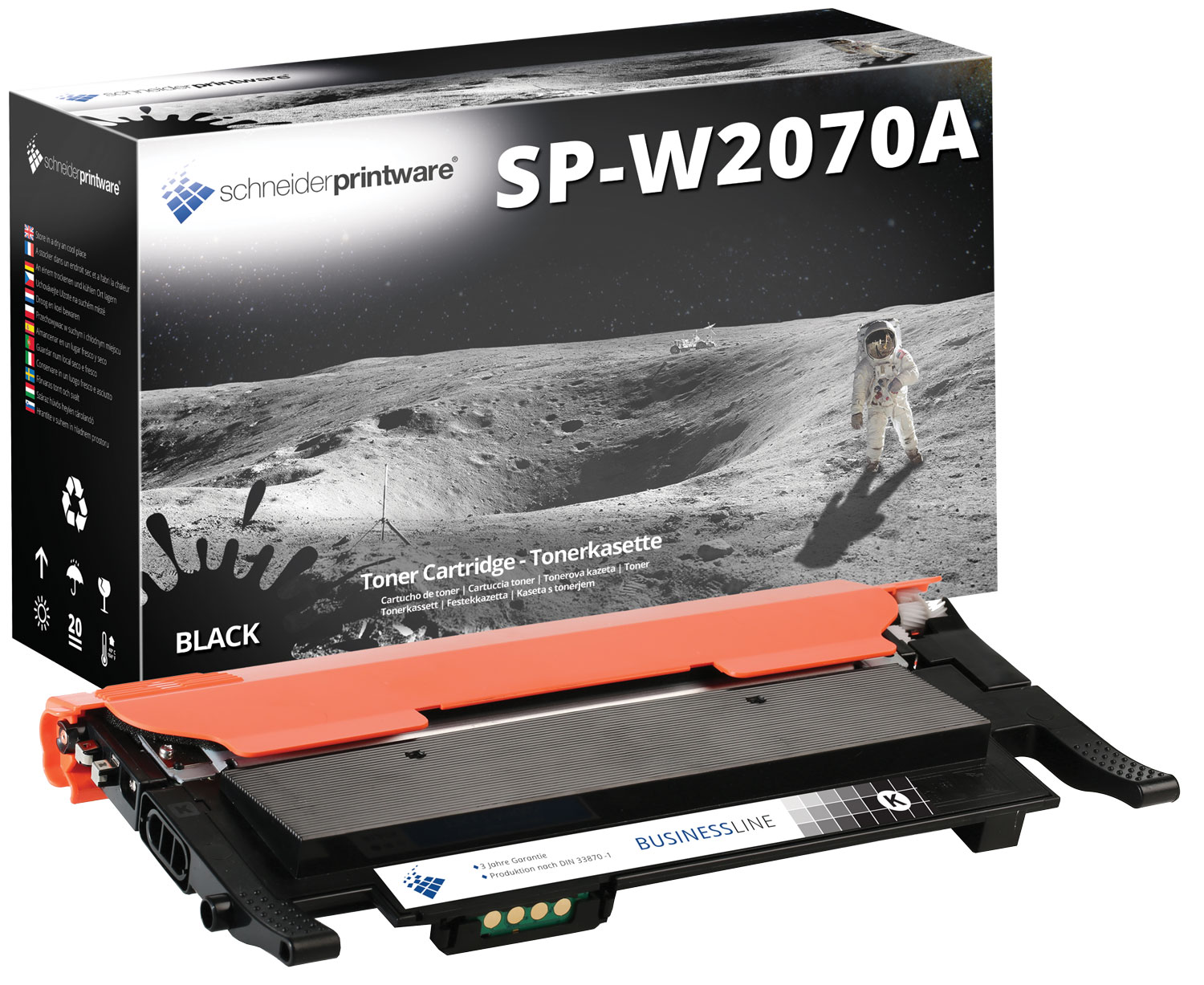 Schneiderprintware Toner ersetzt HP W2070A Schwarz