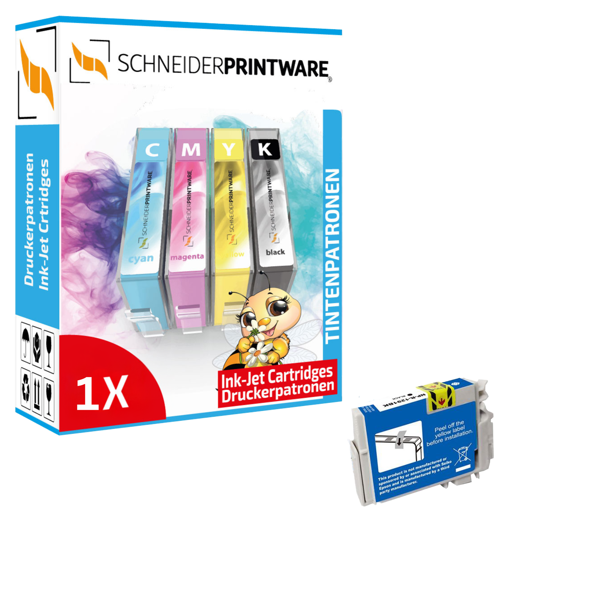 Kompatibel mit Epson T1291 Druckerpatrone Schwarz