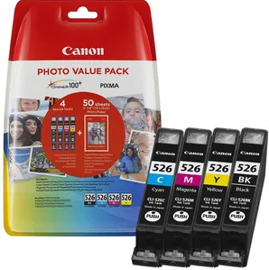 Canon CLI-526 BK/C/M/Y Value Pack