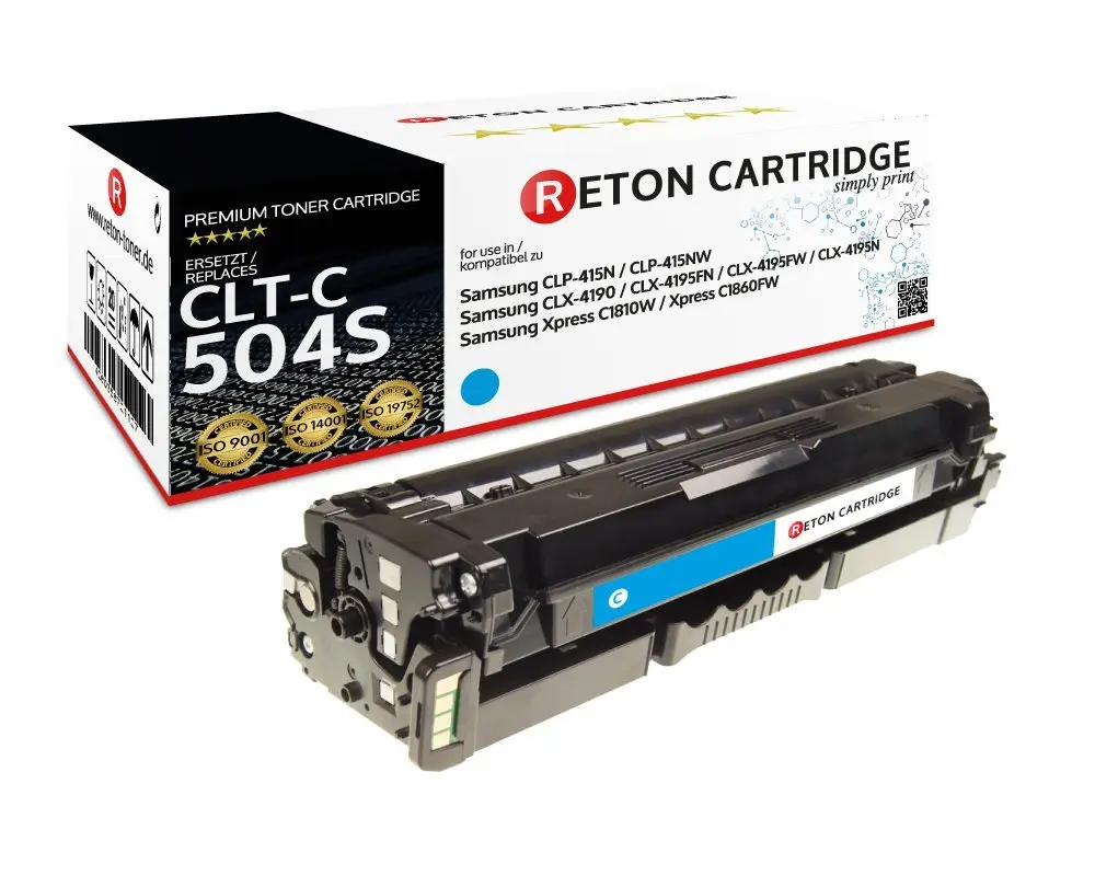 Reton Toner ersetzt Samsung CLT-C504S Cyan