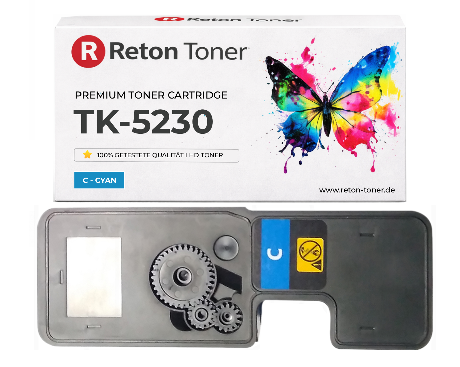 Reton Toner | 50% höhere Druckleistung | ersetzt Kyocera TK-5230C Reton Toner | 50% höhere Druckleistung | ersetzt Kyocera TK-5230C