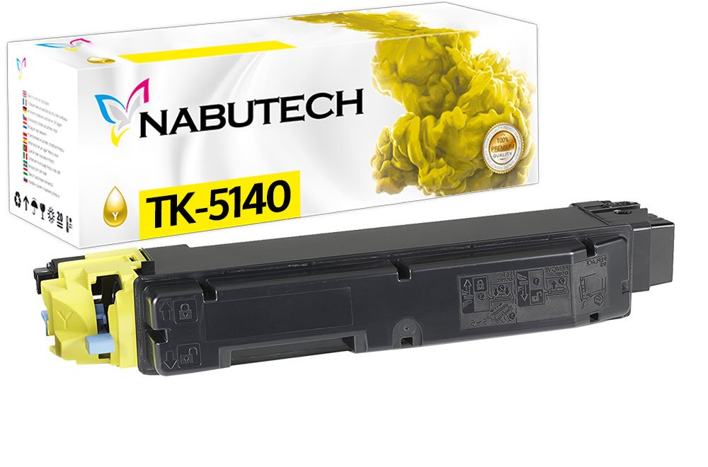 Nabutech Toner 25% mehr Leistung ersetzt Kyocera TK-5140Y Yellow