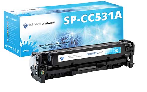 Hochleistungstoner 30% mehr Druckleistung ersetzt HP 304A / CC531A Cyan