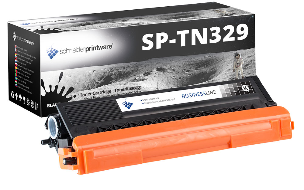 Schneiderprintware Toner | 30% höhere Leistung | ersetzt Brother TN-329BK