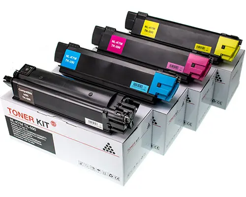 4 Fabrikneuer Toner ersetzen Kyocera TK-590BK, TK-590C, TK-590M, TK-590Y