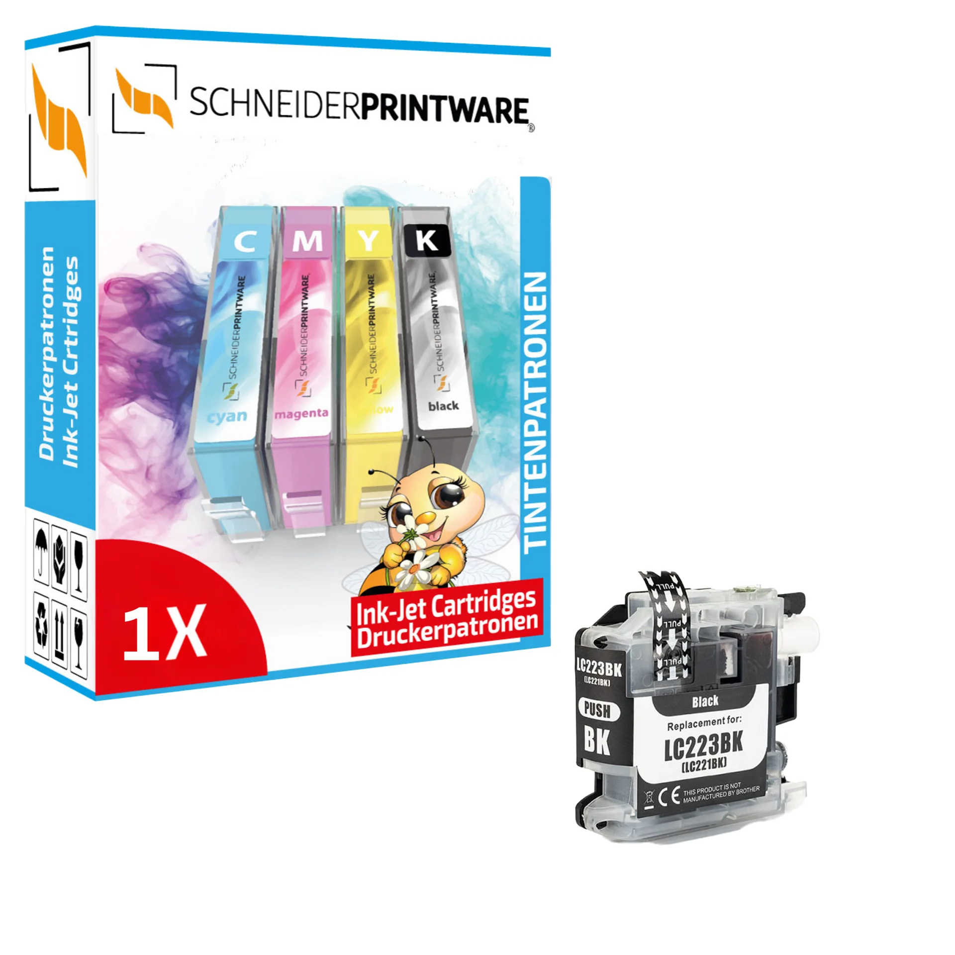 Schneider Druckerpatrone ersetzt Brother LC223XL Black