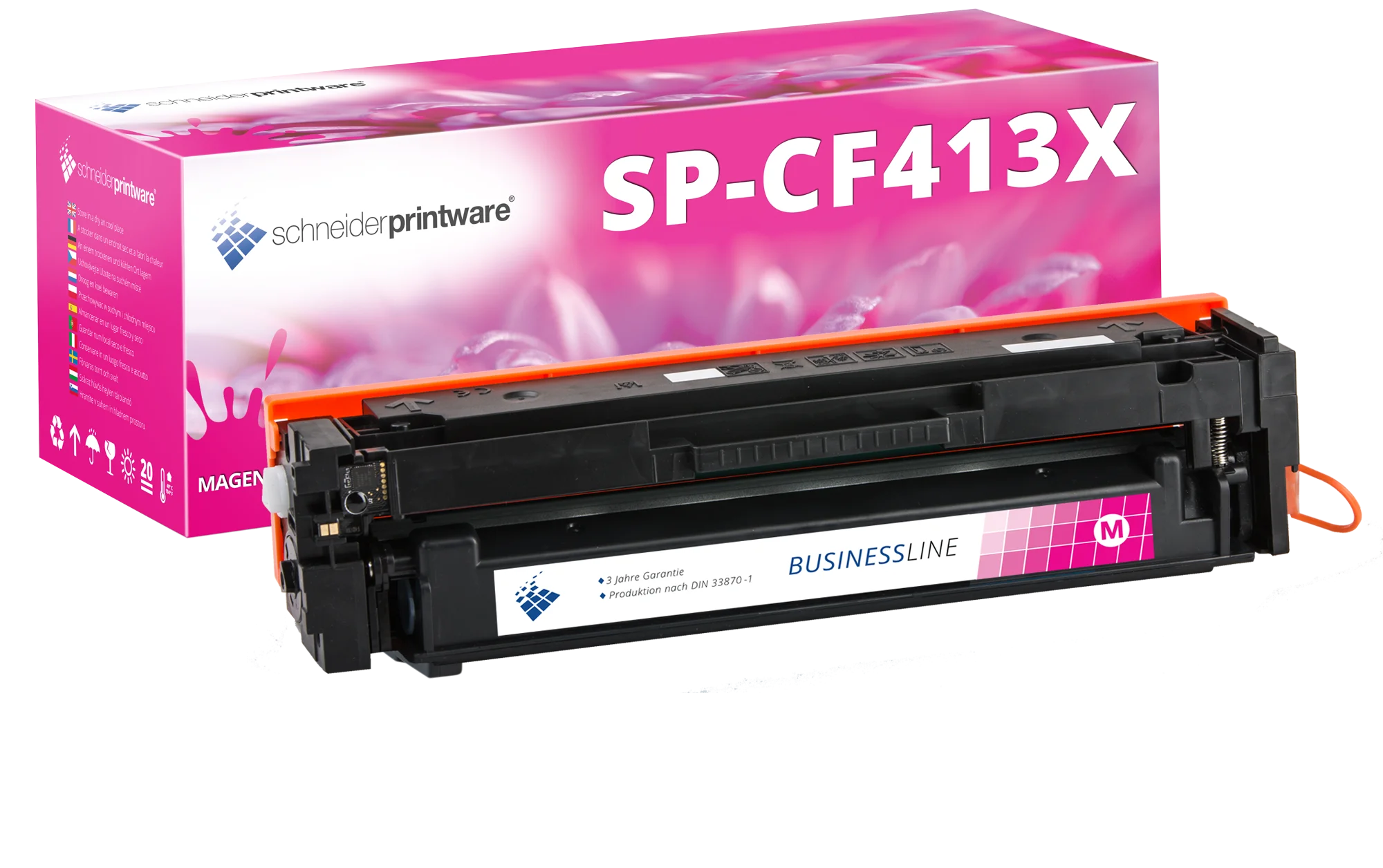 Hochleistungs-Toner 25% mehr Druckleistung ersetzt HP 413X / CF413X Magenta