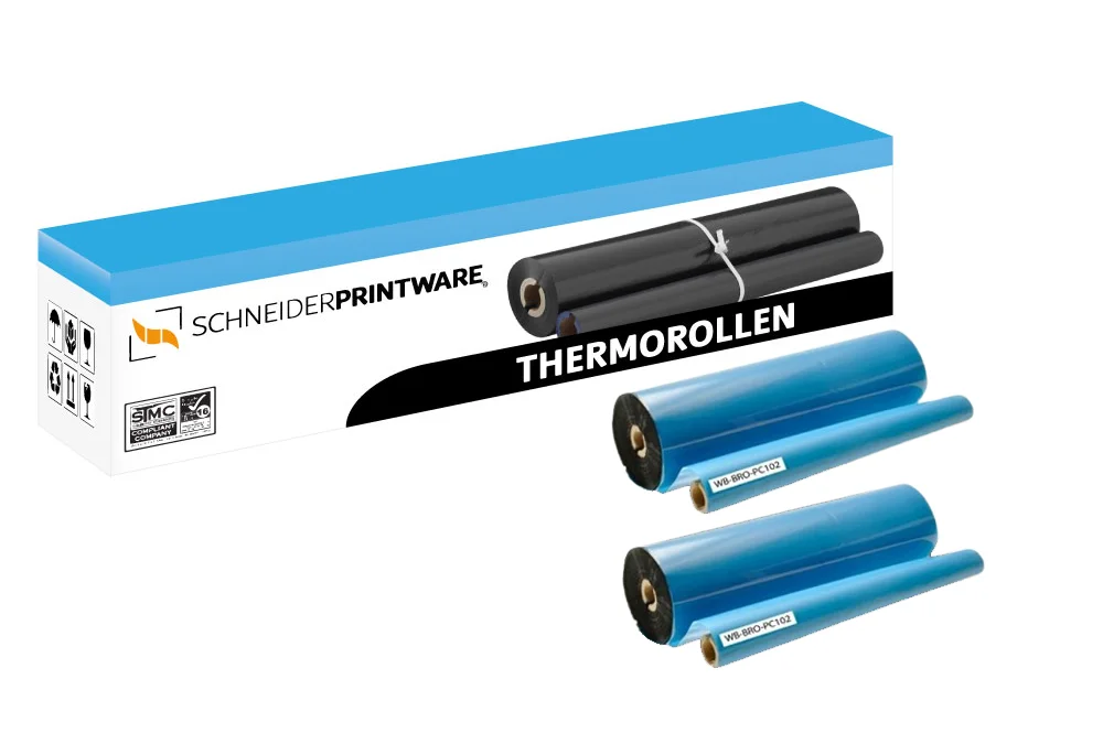 Kompatibel für Brother PC-104RF Thermo-Transfer-Rolle Schwarz