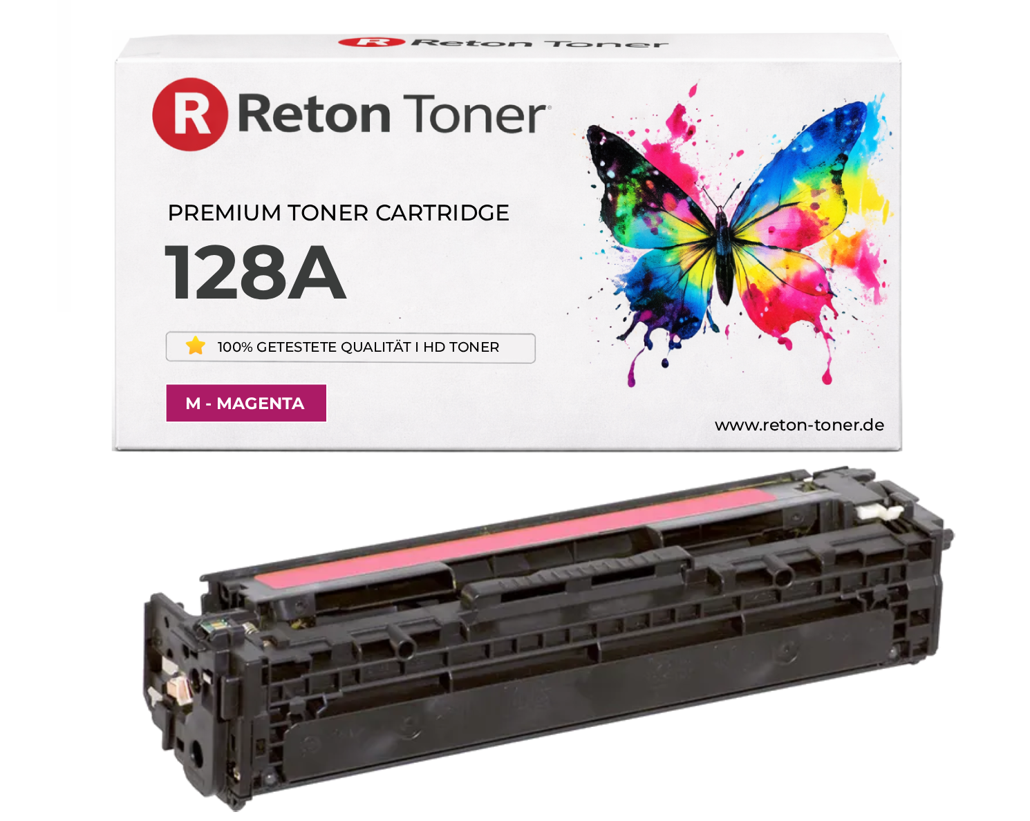 Reton Toner ersetzt HP 128A / CE323A Magenta