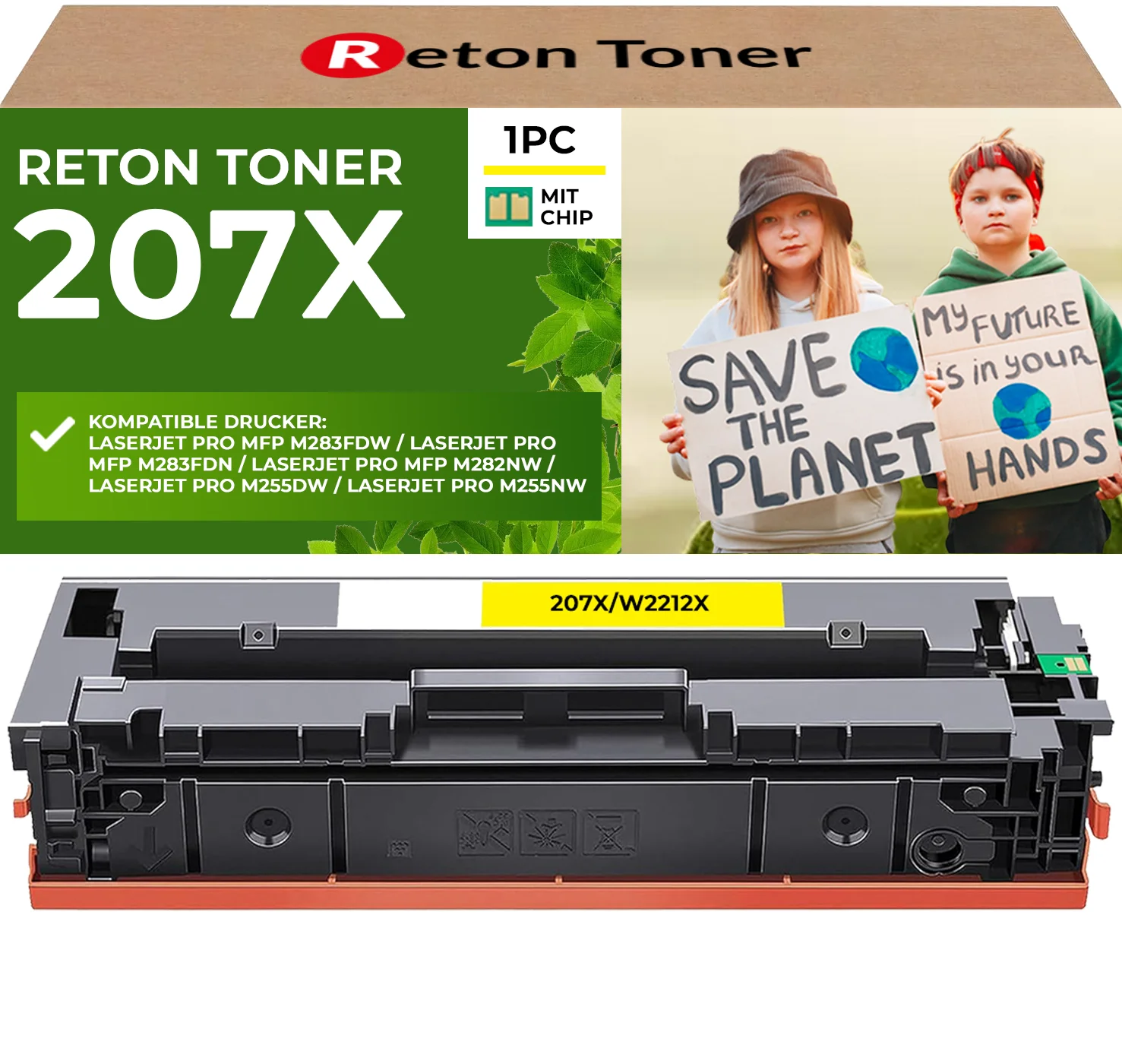 Fachgerecht aufbereitet HP 207X W2212X Toner [ MIT Recycelten Original-CHIP]