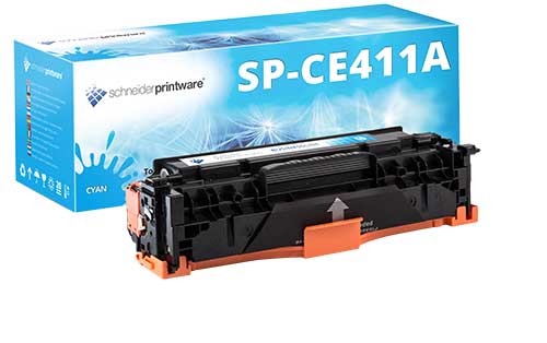 Hochleistungstoner 35% mehr Druckleistung ersetzt HP 305A  / CE411A Cyan