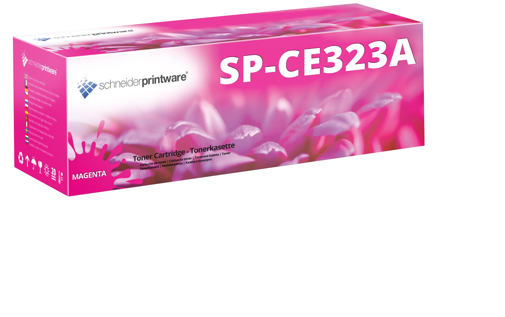 Hochleistungstoner 35% mehr Druckleistung ersetzt HP 128A / CE323A Magenta