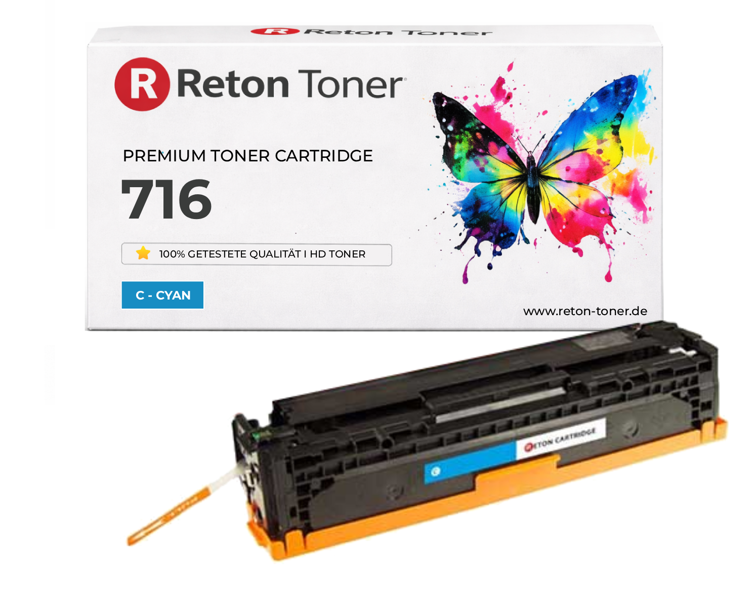 Reton Toner 35% mehr Druckleistung ersetzt Canon 716C Cyan 1.900 Seiten Reton Toner 35% mehr Druckleistung ersetzt Canon 716C Cyan 1.900 Seiten