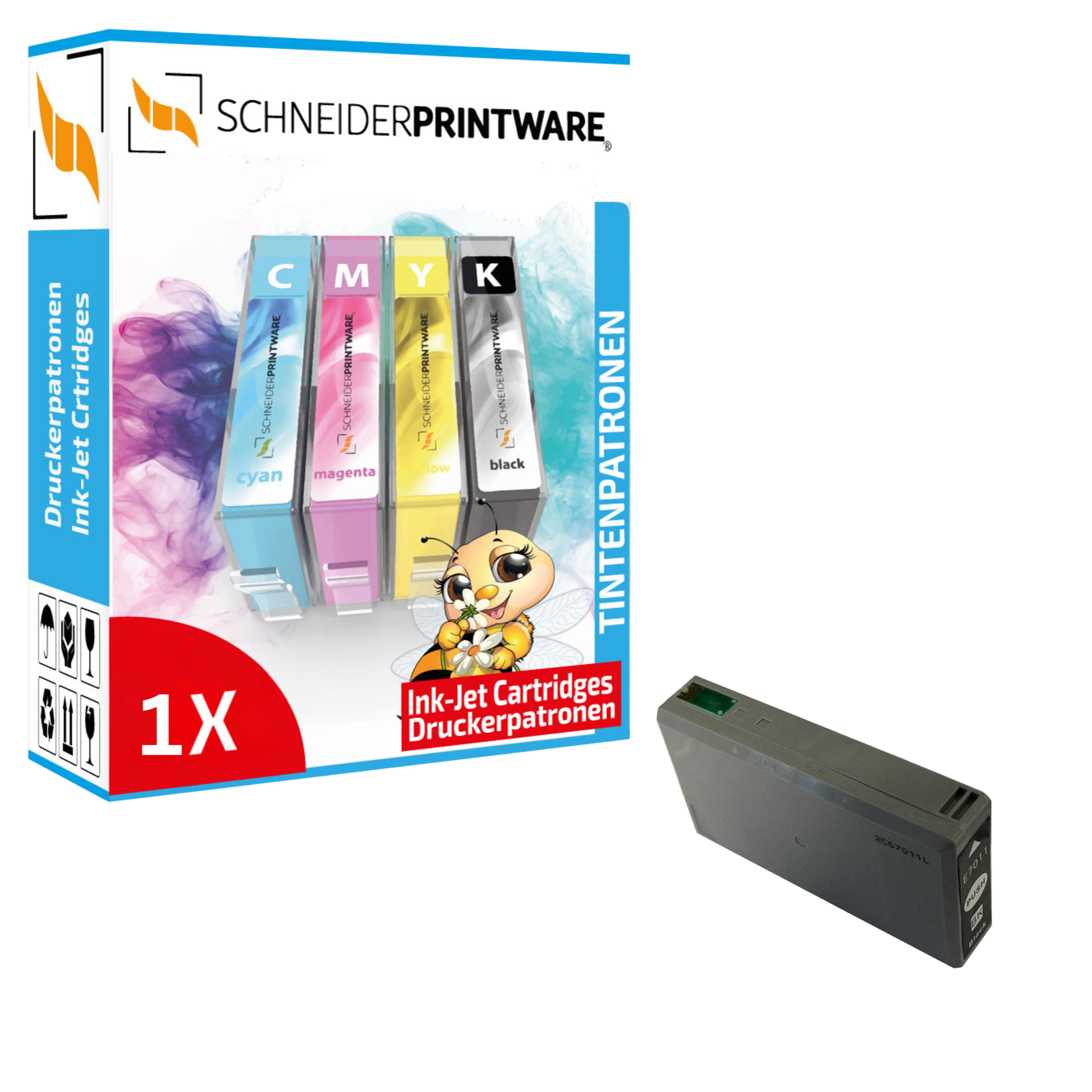Kompatibel mit Epson T7011/ C13T70114010 XXL-Druckerpatrone Schwarz