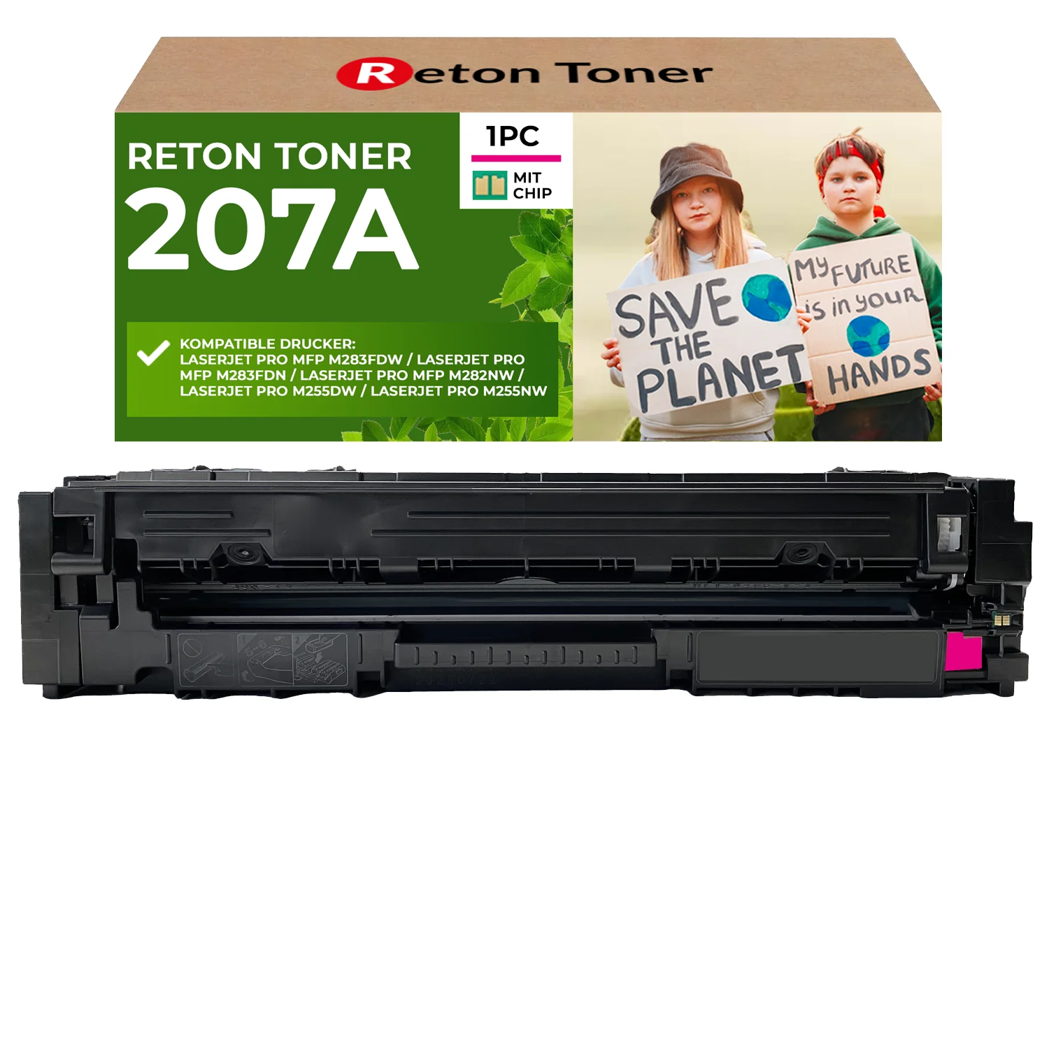 Fachgerecht Recycelt für HP 207A W2213A Toner [ mit Recyceltem Original-CHIP] Magenta