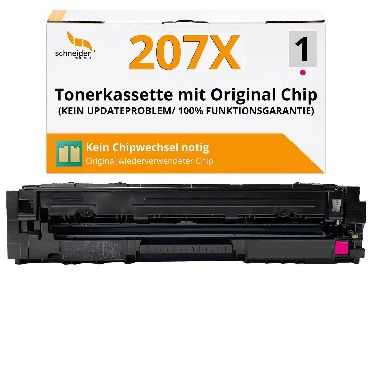 Recycelt Fachgerecht HP 207X 207A W2213X Toner Magenta MIT CHIP