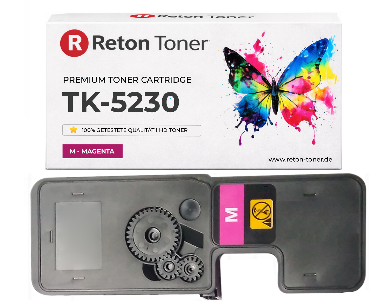 Reton Toner | 50% höhere Druckleistung | ersetzt Kyocera TK-5230M Magenta Reton Toner | 50% höhere Druckleistung | ersetzt Kyocera TK-5230M Magenta