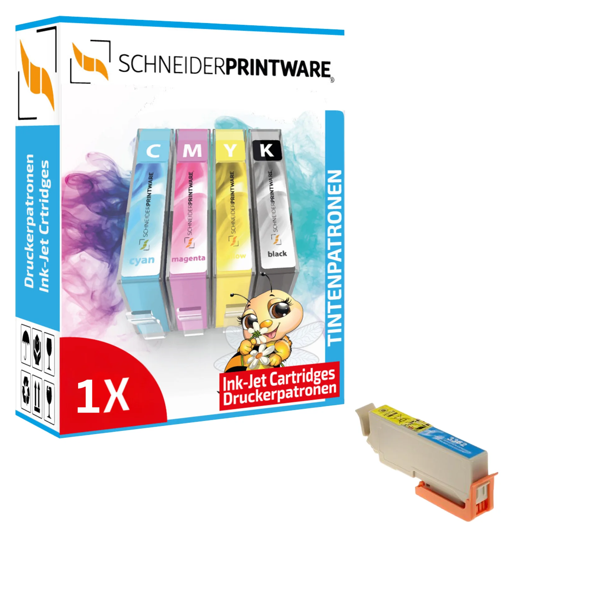Kompatibel mit Epson 33XL/ T3362/ C13T33624012 XL-Druckerpatrone Cyan