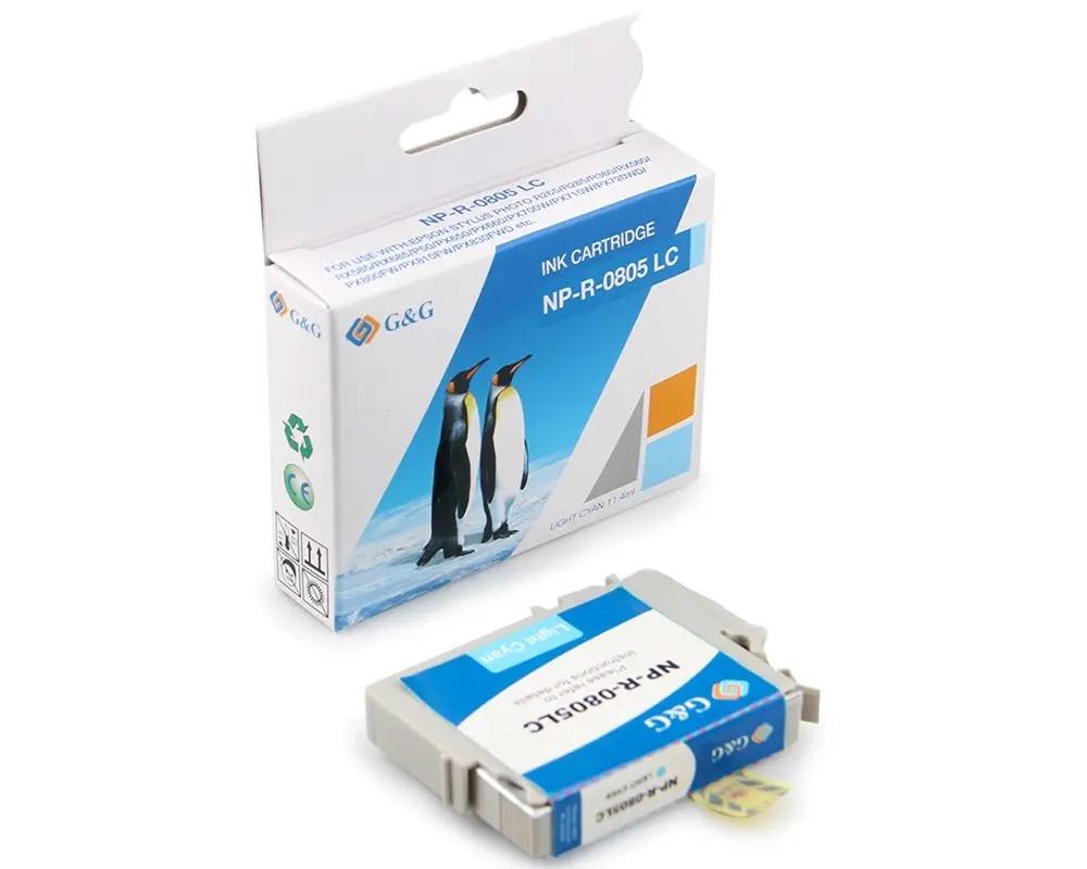 Kompatibel mit Epson T0805/ C13T08054011 Hell-Cyan