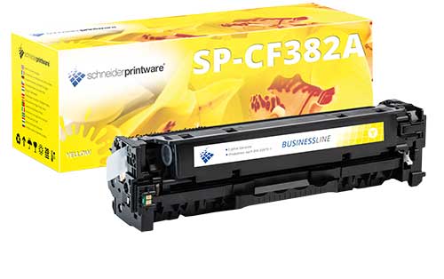 Hochleistungstoner 30% mehr Druckleistung ersetzt HP 312A / CF382A Yellow
