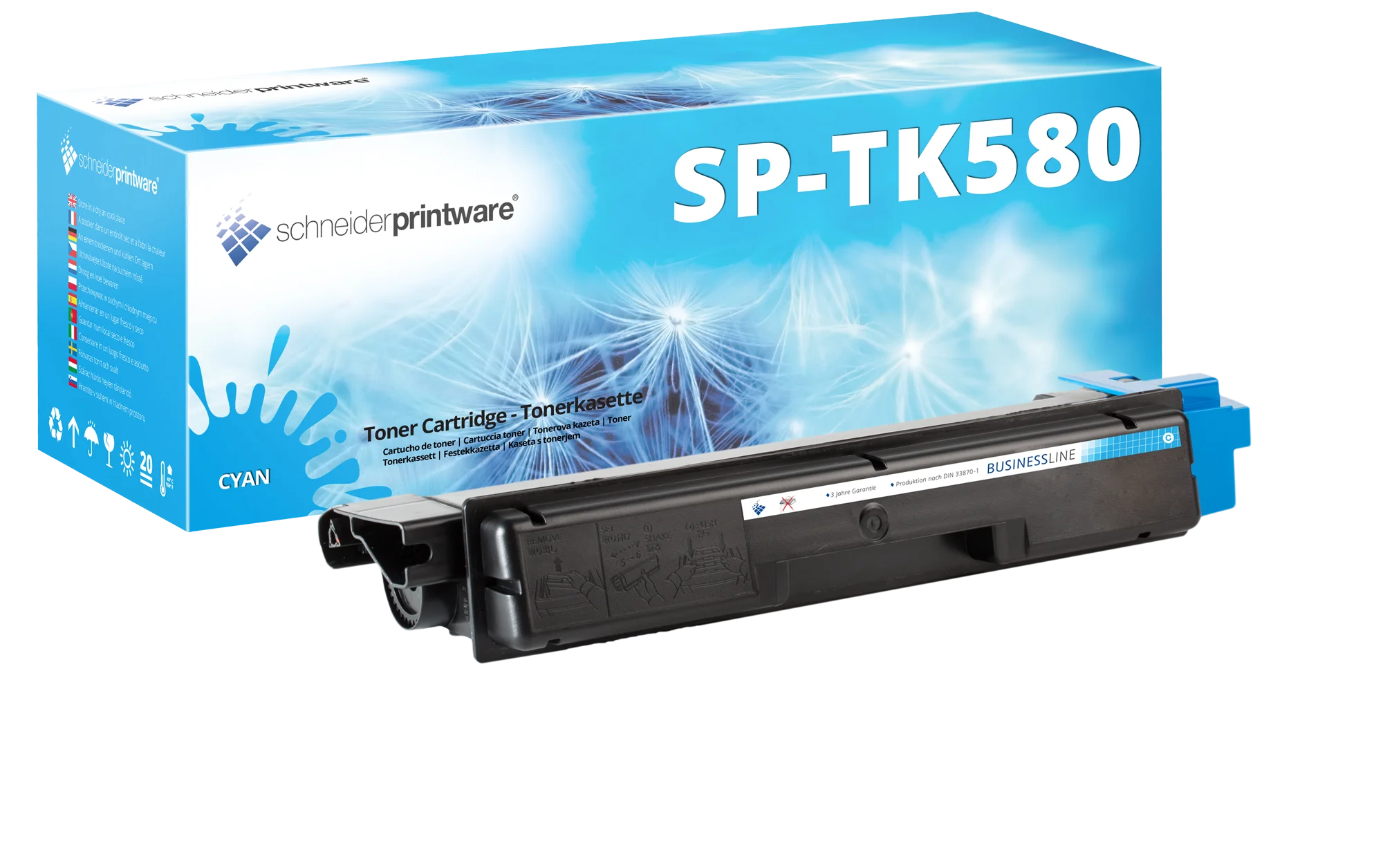 Hochleistungstoner 100% mehr Druckleistung ersetzt Kyocera TK-580C