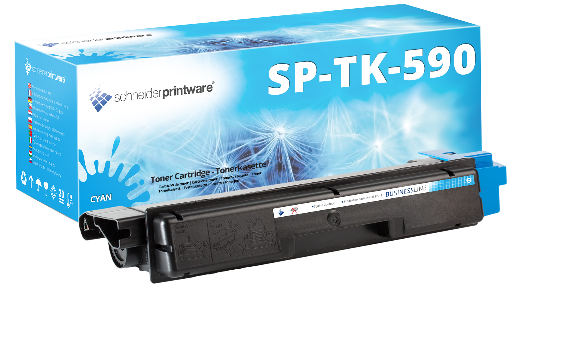 Hochleistungstoner 100% mehr Druckleistung ersetzt Kyocera TK-590C