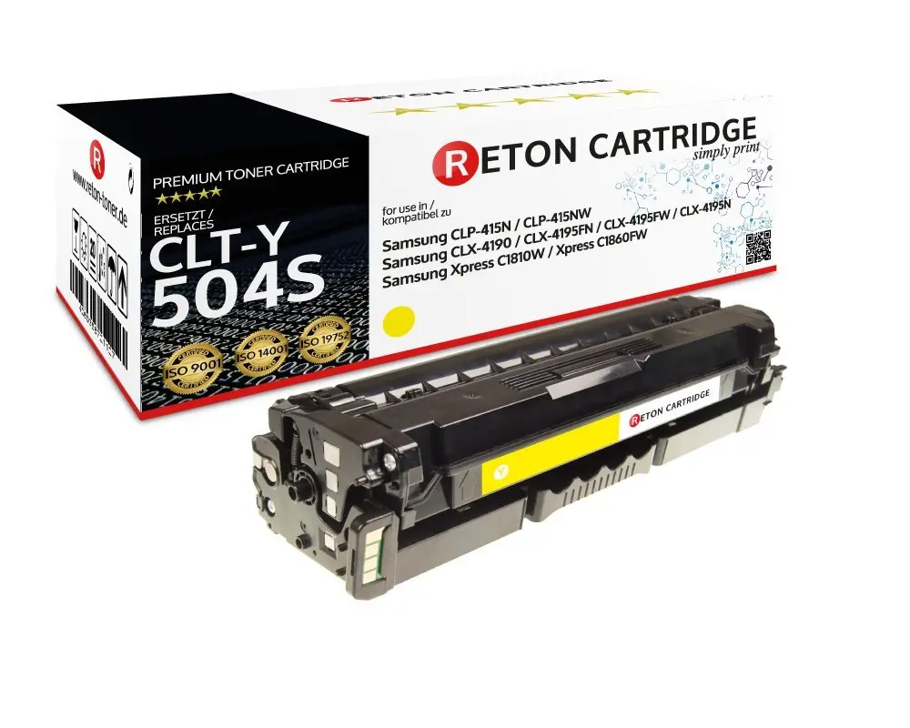 Reton Toner ersetzt Samsung CLT-Y504S Yellow