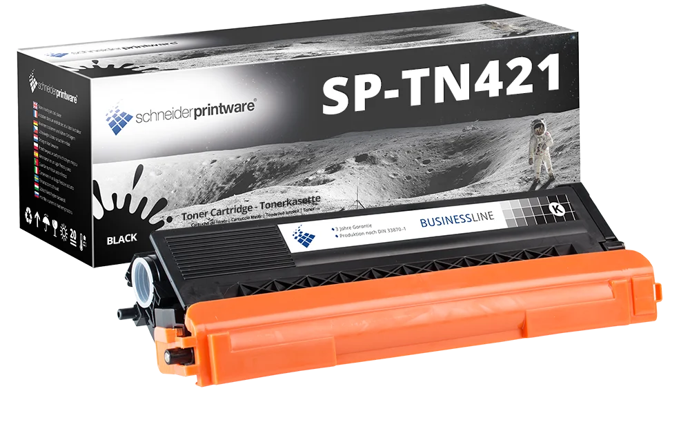 Schneiderprintware Toner | 30% mehr Leistung | als Ersatz für Brother TN-421BK