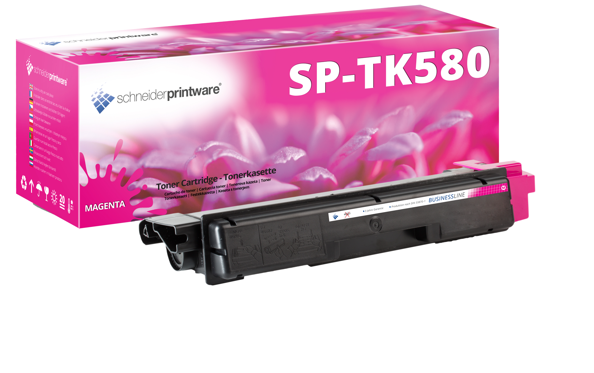 Hochleistungstoner 100% mehr Druckleistung ersetzt Kyocera TK-580M