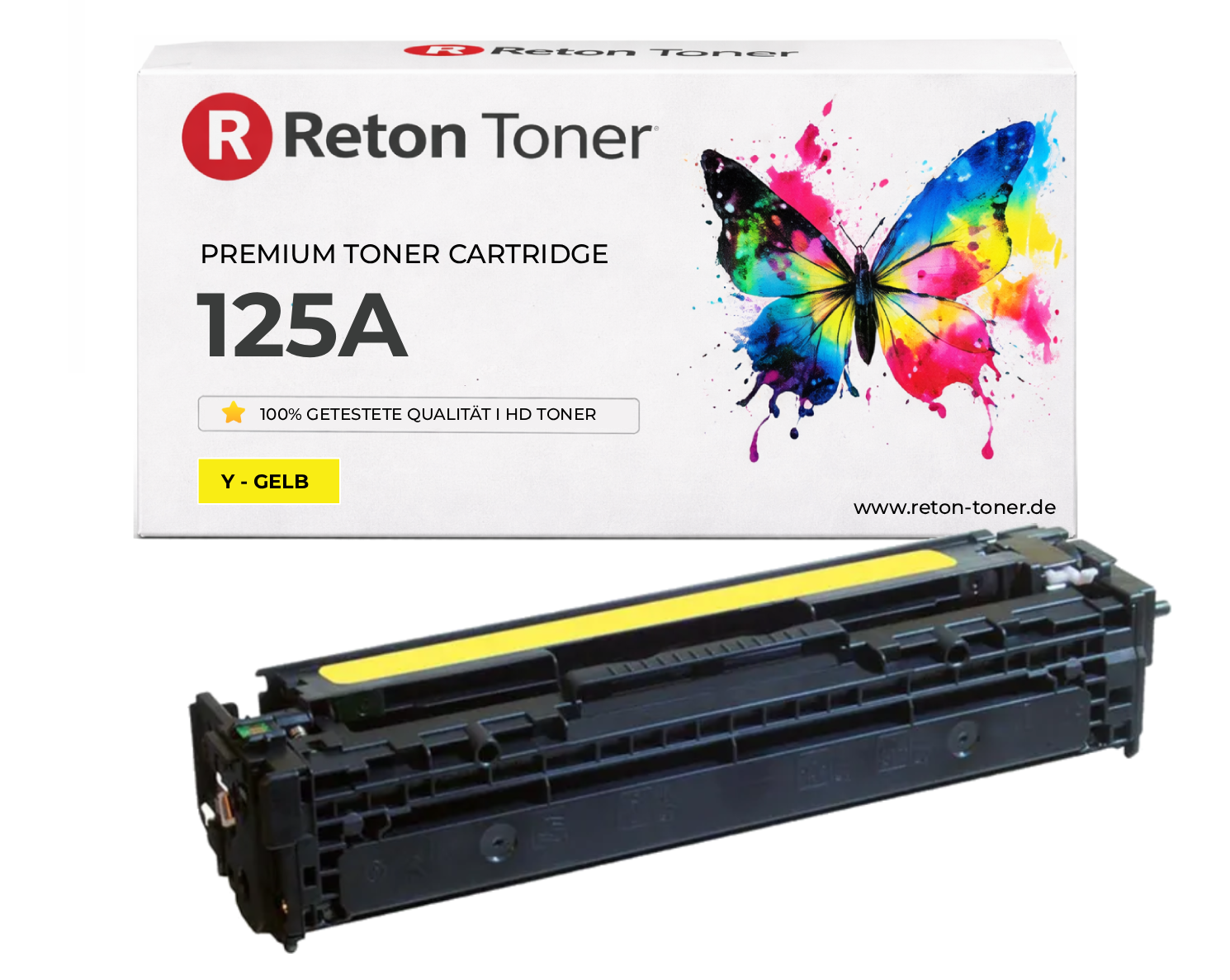 Reton Toner kompatibel zu HP 125A / CB542A Yellow