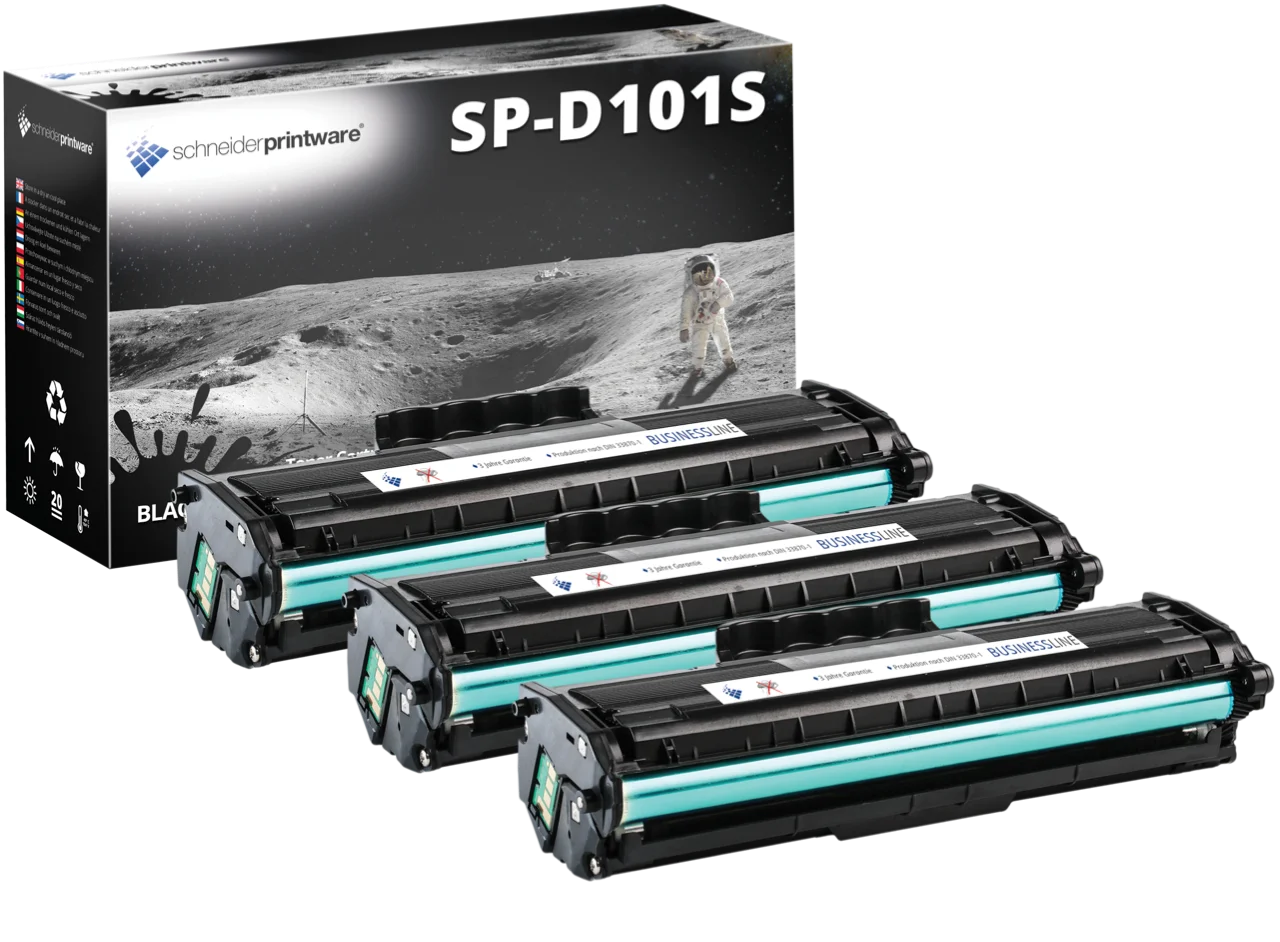 3 Hochleistungstoner mit 140% mehr Leistung ersetzen Samsung MLT-D101S