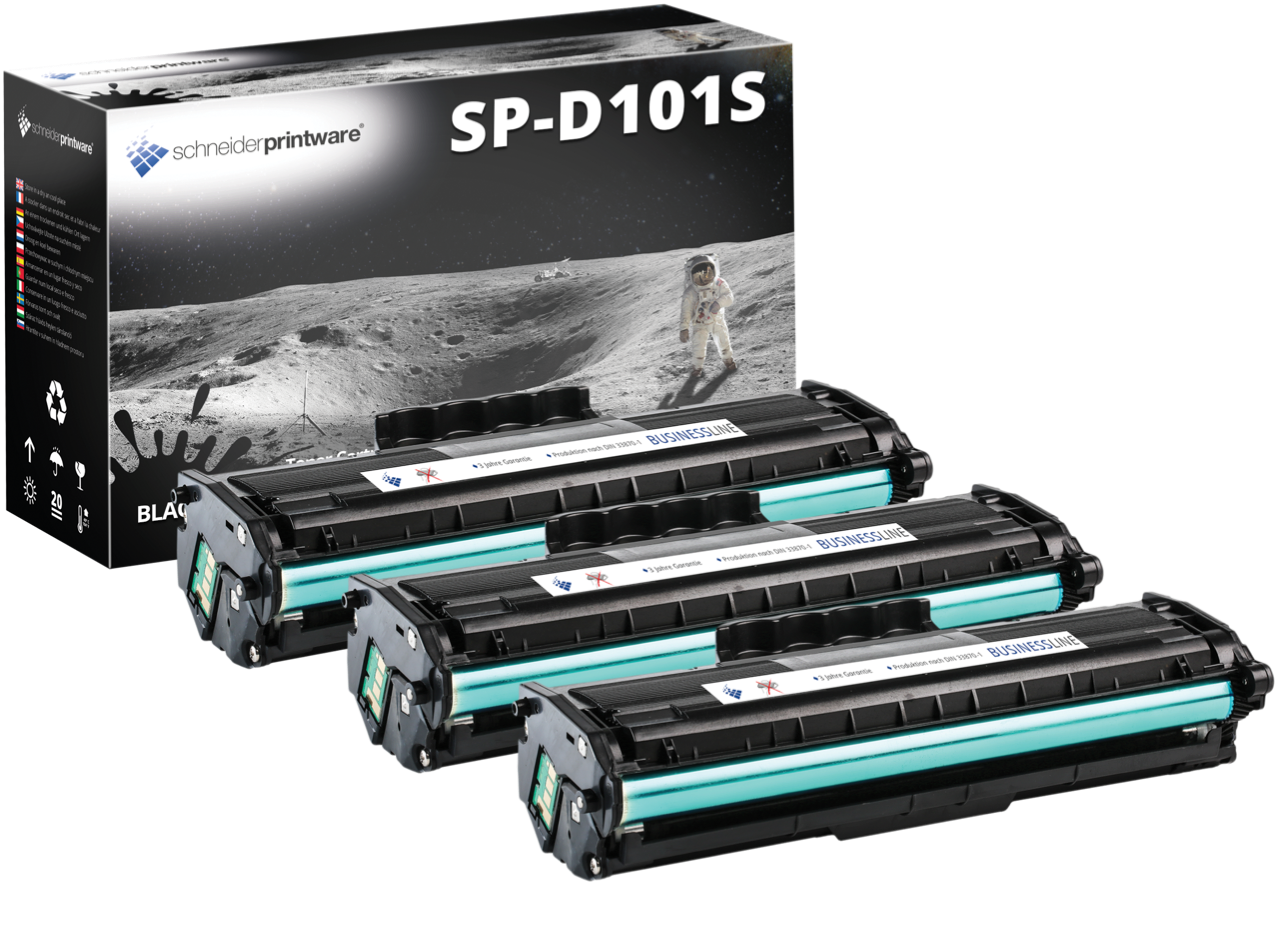 3 Hochleistungstoner mit 140% mehr Leistung ersetzen Samsung MLT-D101S
