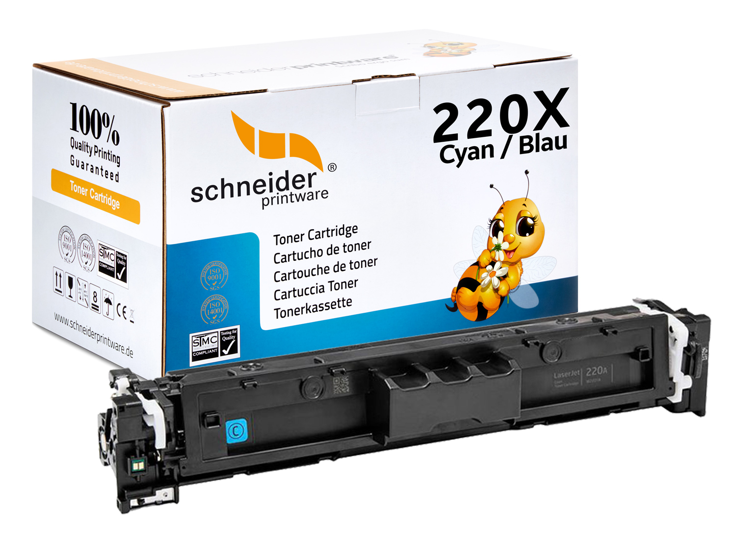 Kompatibel für HP 220X W2201X Cyan