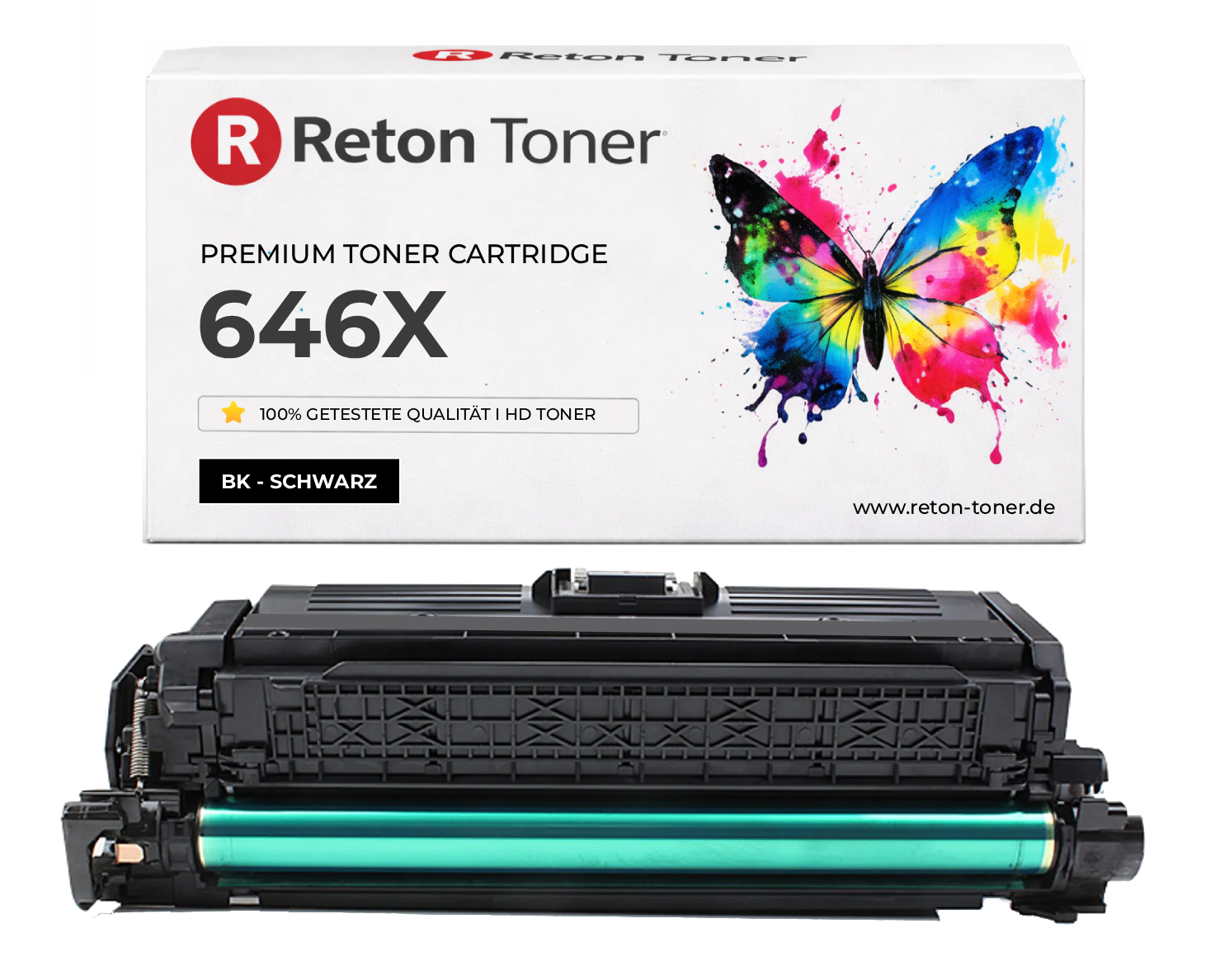 Original Reton Toner ersetzt HP CE264X Schwarz 17.000 Seiten