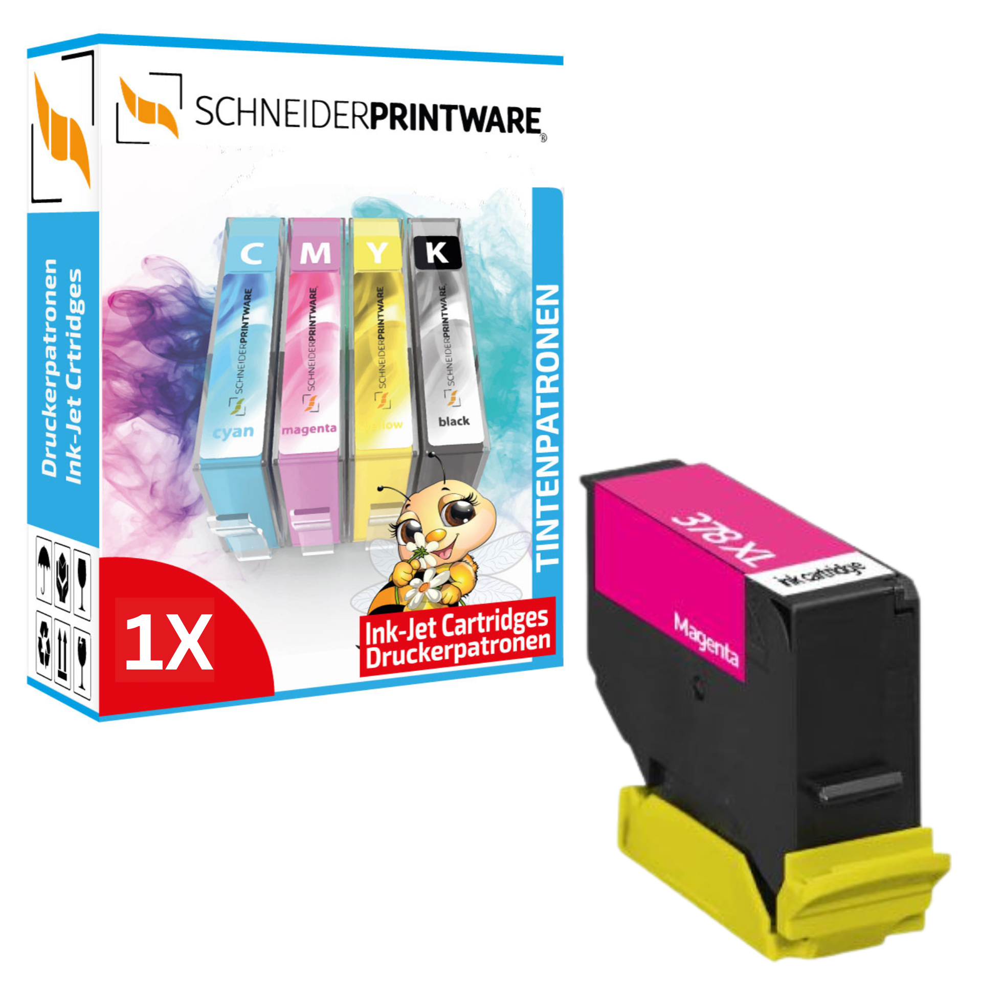 Schneiderprintware Druckerpatrone ersetzt Epson 378XL Magenta ( Eichhörnchen )