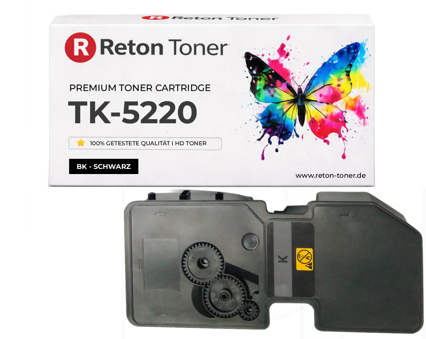 Original Reton Toner | 50% höhere Druckleistung | als Ersatz für Kyocera TK-5220K