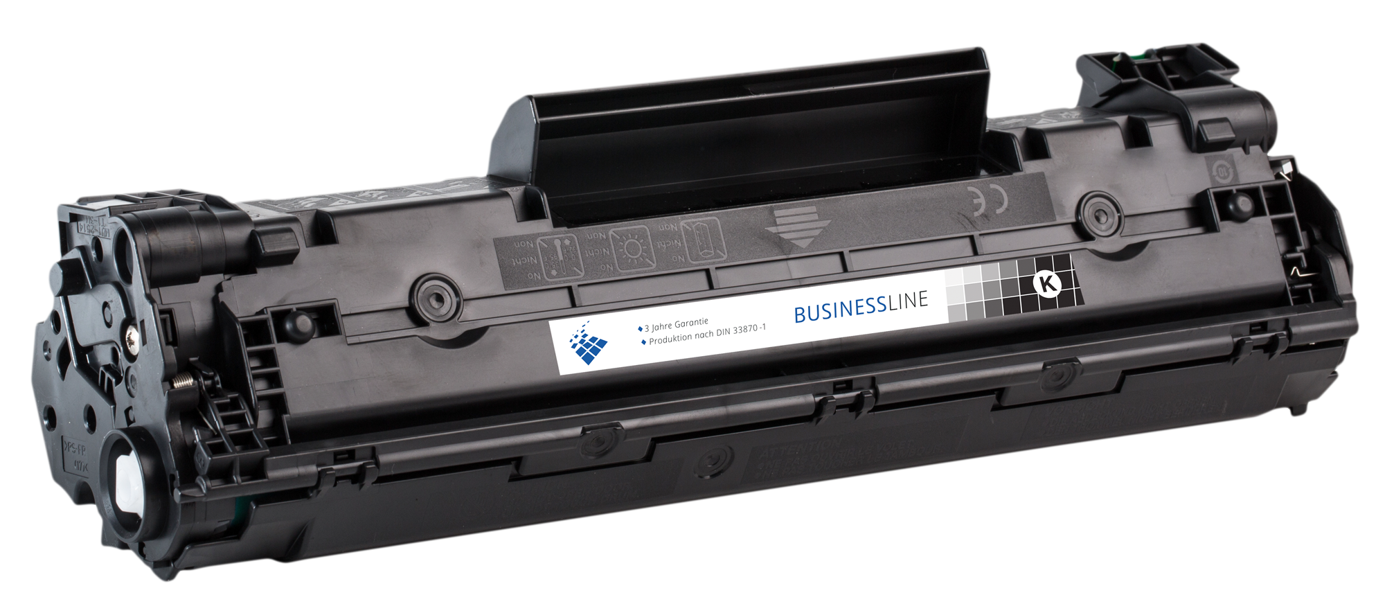Frontansicht des Business Toners, der Canon 725 ersetzt – kompatibel mit Canon i-SENSYS LBP6000 und LBP6020