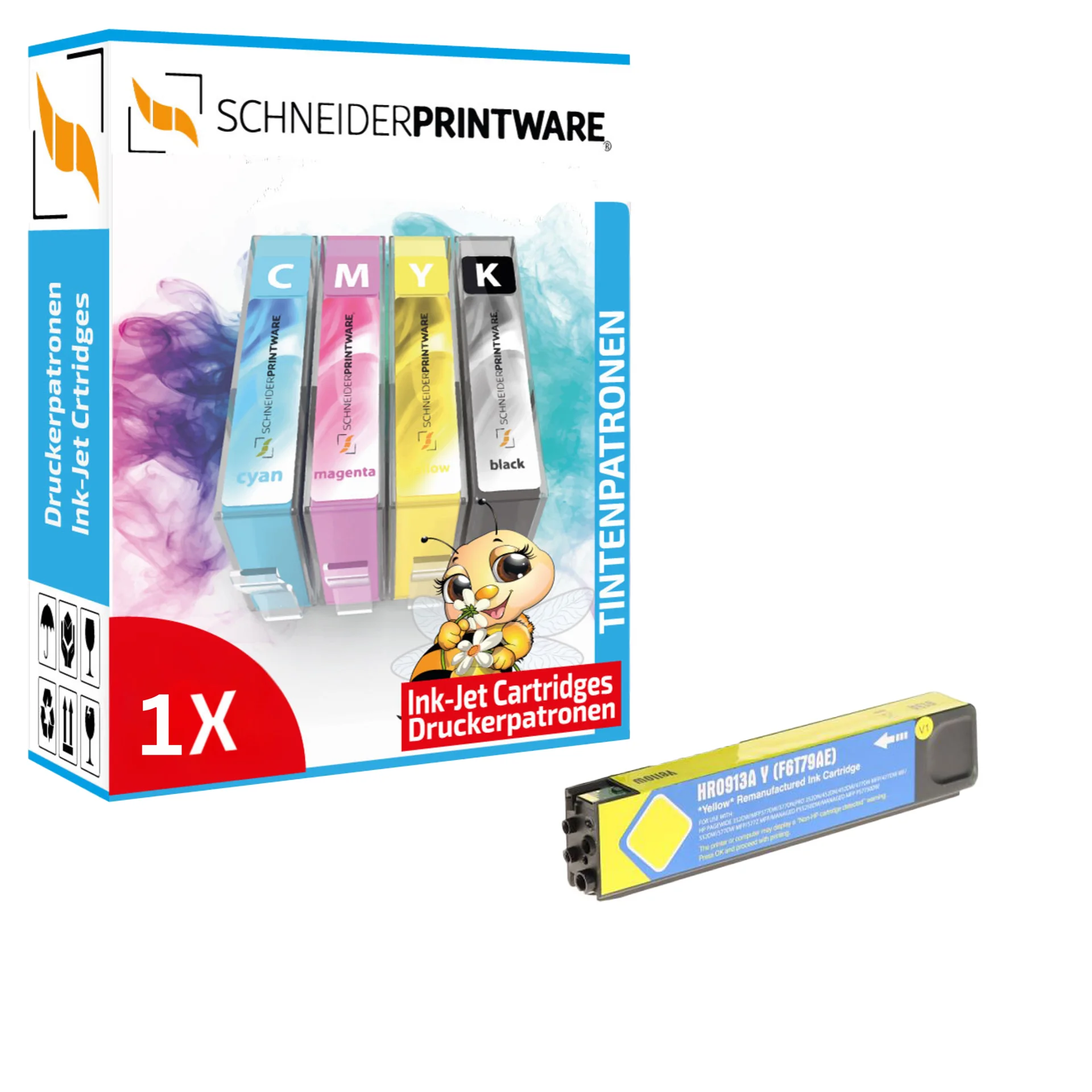 Kompatibel mit HP 913A / F6T79AE Druckerpatrone Yellow