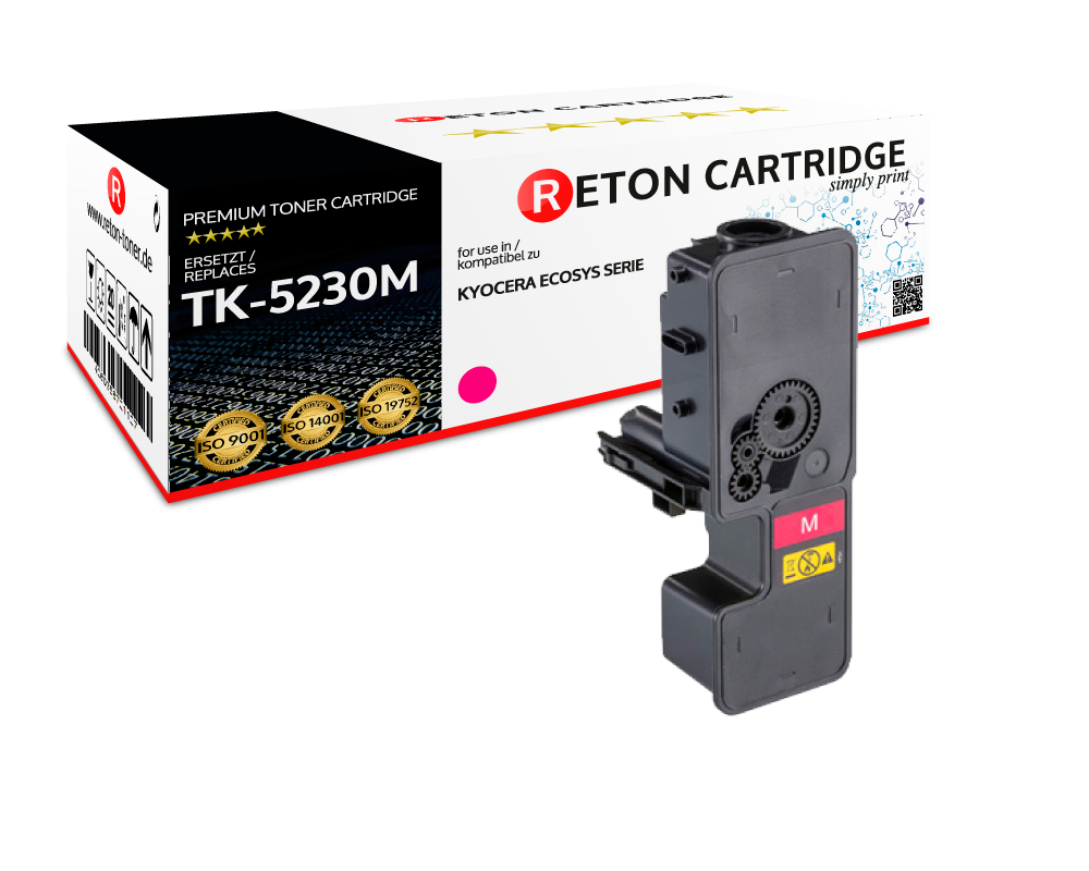 Reton Toner | 50% höhere Druckleistung | ersetzt Kyocera TK-5230M Magenta
