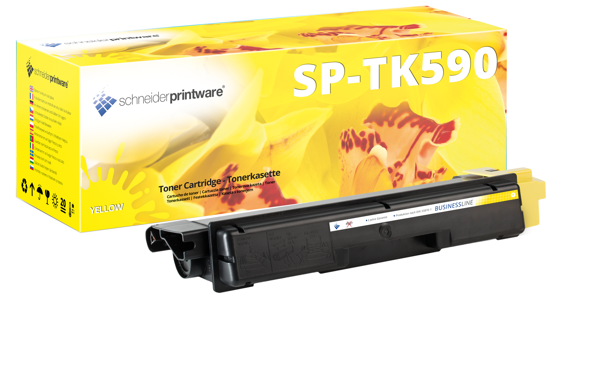 Hochleistungstoner 100% mehr Druckleistung ersetzt Kyocera TK-590Y