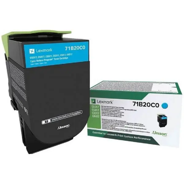 Original Lexmark Toner 71B20C0 Cyan Original Lexmark Toner 71B20C0 Cyan
