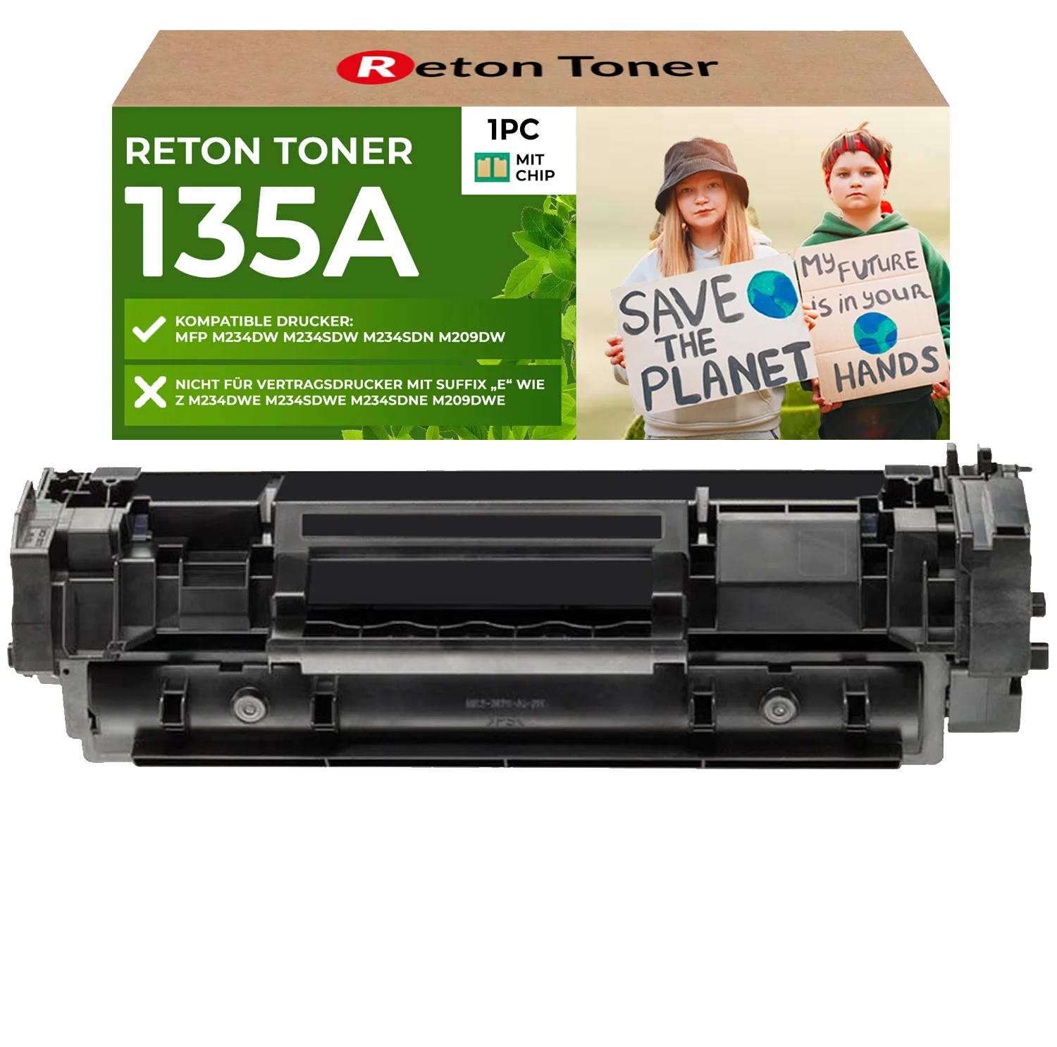 Fachgerecht aufbereitet für HP 135A W1350A 135X Toner [ MIT Recyceltem Original-CHIP]