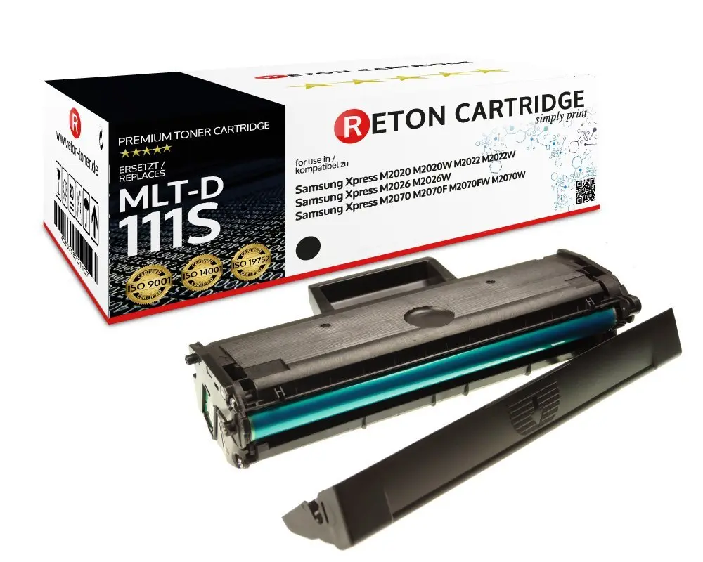 Original Reton Toner ersetzt Samsung MLT-D111S Schwarz